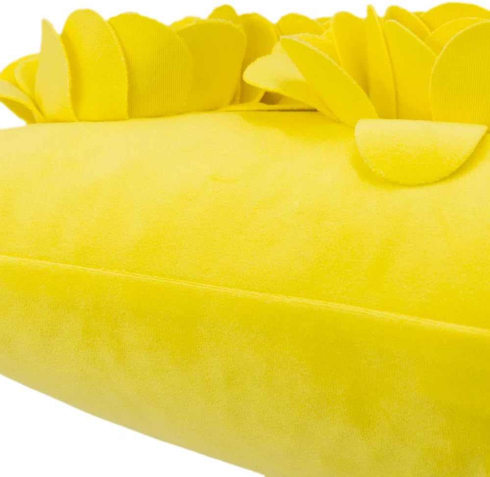 VG|bright-yellow|3D Flower Throw Pillow Cover Lavender