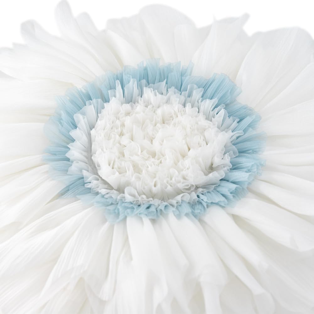 VG|white|Decorative 3D Flower Shaped Throw Pillow