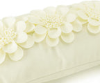 VG|creamy-white|3D Flower Throw Pillow Cover