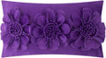 VG|bright-violet|3D Flower Throw Pillow Cover