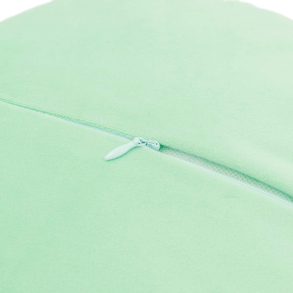 VG|mint|3D Flower Throw Pillow Cover Decorative Round Cushion Floral Accent Pillowcase for Bedroom Living Room Bed Couch Pink Velvet