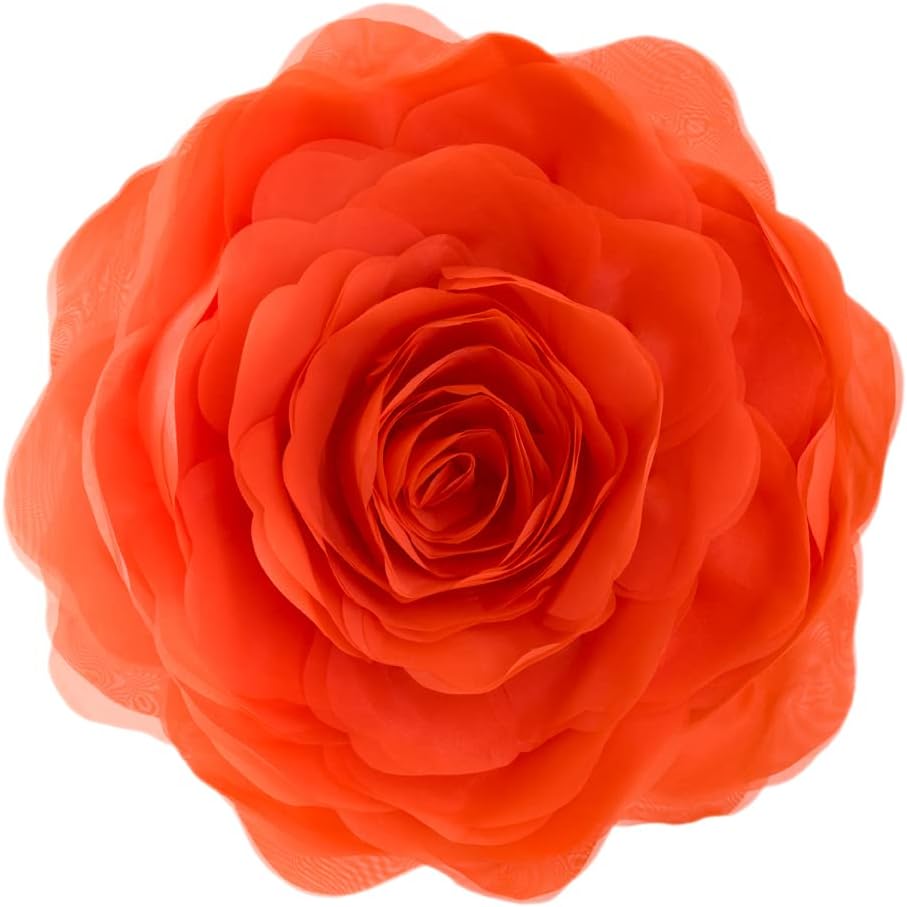 VG|orange|3D Flower Throw Pillow Cover