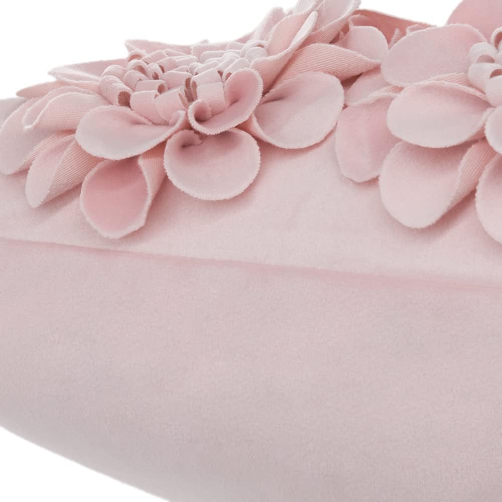 VG|light-pink|Handmade 3D Flower Throw Pillow Cover
