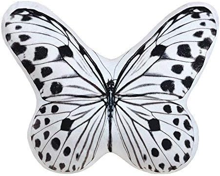 VG|white-butterfly|3D Butterfly Throw Pillow, Hot Pink