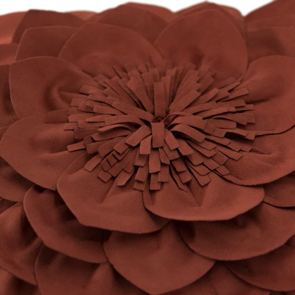 VG|dark-red|3D Flower Throw Pillow Covers