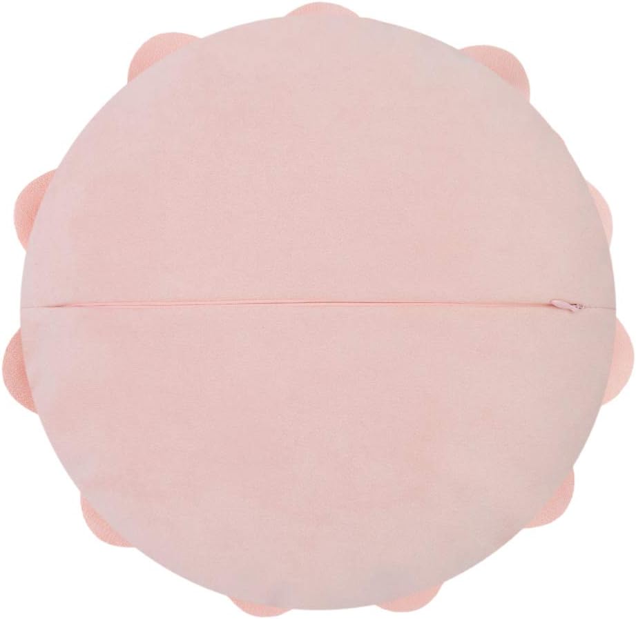 Flower Throw Pillow Cover Decorative Round Pillowcase Floral Cushion for Bed Sofa Couch Car Decor