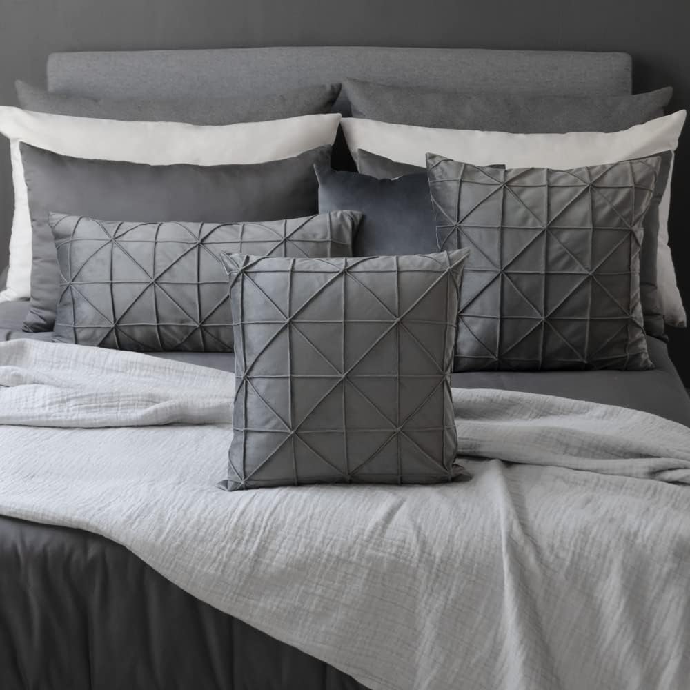 VG|light-gray|Velvet Pillow Cover