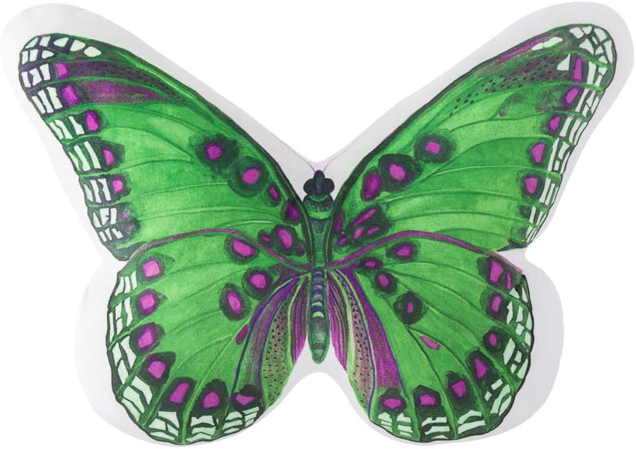 VG|green|3D Butterfly Throw Pillow, Hot Pink