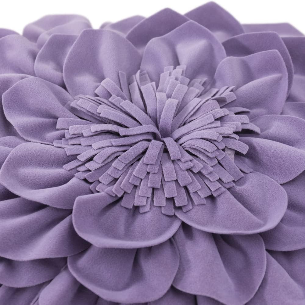 VG|purple|3D Flower Throw Pillow Covers