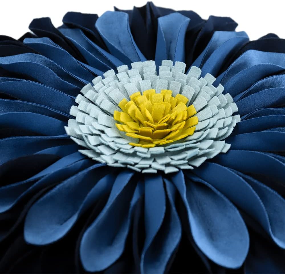 VG|blue-navy-blue-beige-canvas|3D Sunflowers Throw Pillow Cover Wine Red
