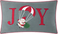 Charistams Decorative Throw Pillow Cover Santa Claus Accent Pillow Case Joy Cushion Cover for Festival Sofa Couch Home Decor - Default Title