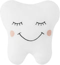 Dear Tooth Fairy Pillow with Pocket Soft 3D Tooth-Shaped Stuffed Throw Pillow Cushion - Default Title