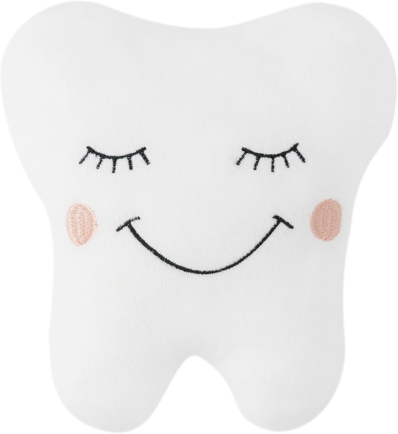 Dear Tooth Fairy Pillow with Pocket Soft 3D Tooth-Shaped Stuffed Throw Pillow Cushion - Default Title