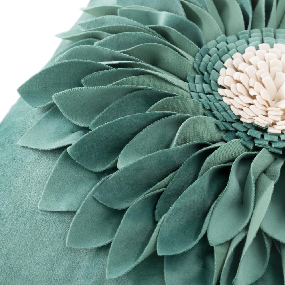 VG|green-dark-green|3D Sunflowers Throw Pillow Cover Wine Red
