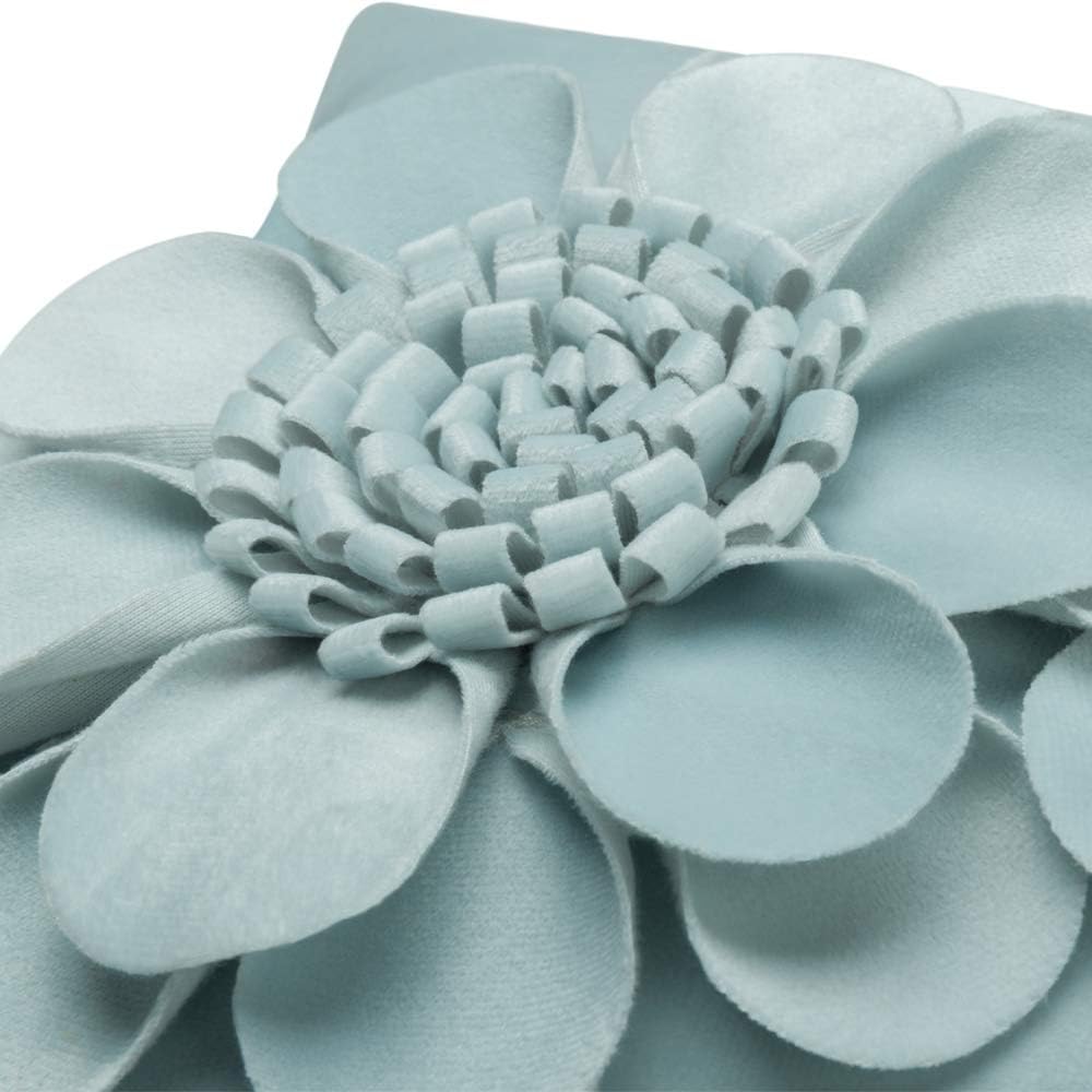 VG|sky-blue|3D Flower Throw Pillow Cover
