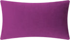 VG|purple-red|3D Flowers Throw Pillow Cover Decorative Soft Velvet Accent Floral Cushion Lumbar Pillowcase for Bed Sofa Couch Living Room