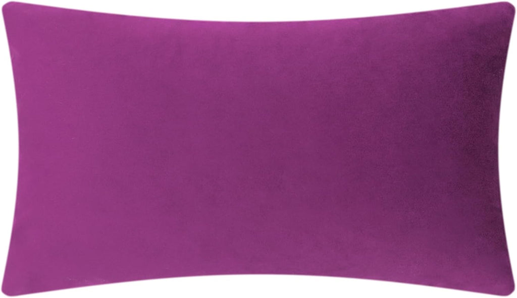 VG|purple-red|3D Flower Throw Pillow Cover Handmade Floral Soft Velvet Lumbar Cushion for Bed Living Room Chair Couch Decor Gold