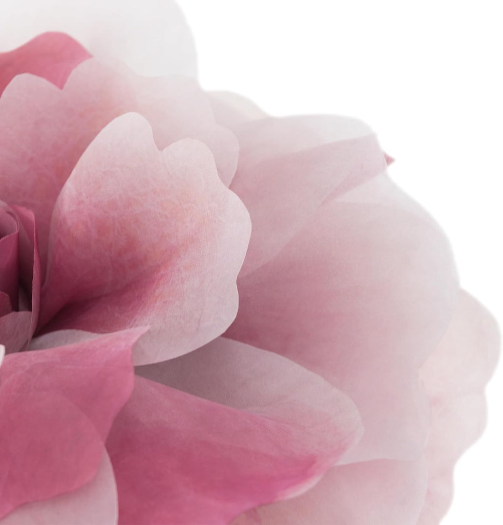 3D Peony Flower Decorative Throw Pillow with Insert Included