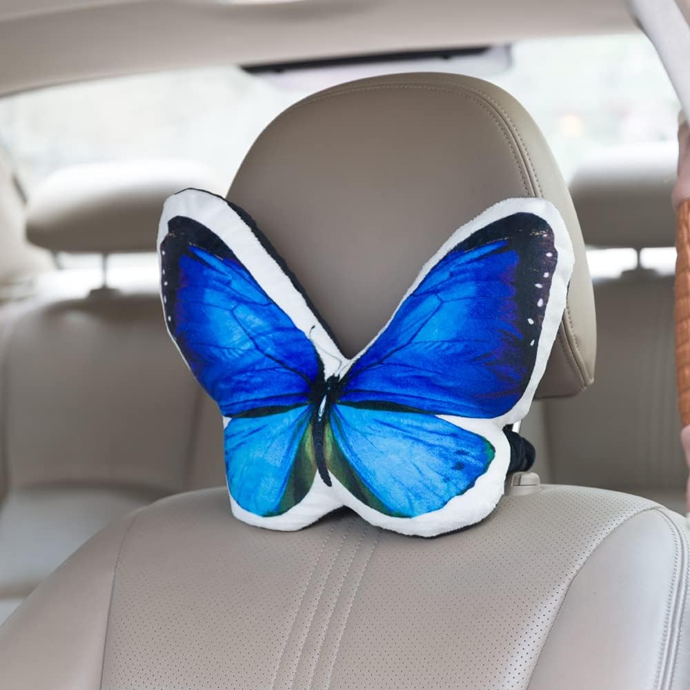 VG|z-neckblue|3D Butterfly Throw Pillow, Hot Pink