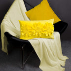 VG|sunbeam-yellow|3D Flower Throw Pillow Cover