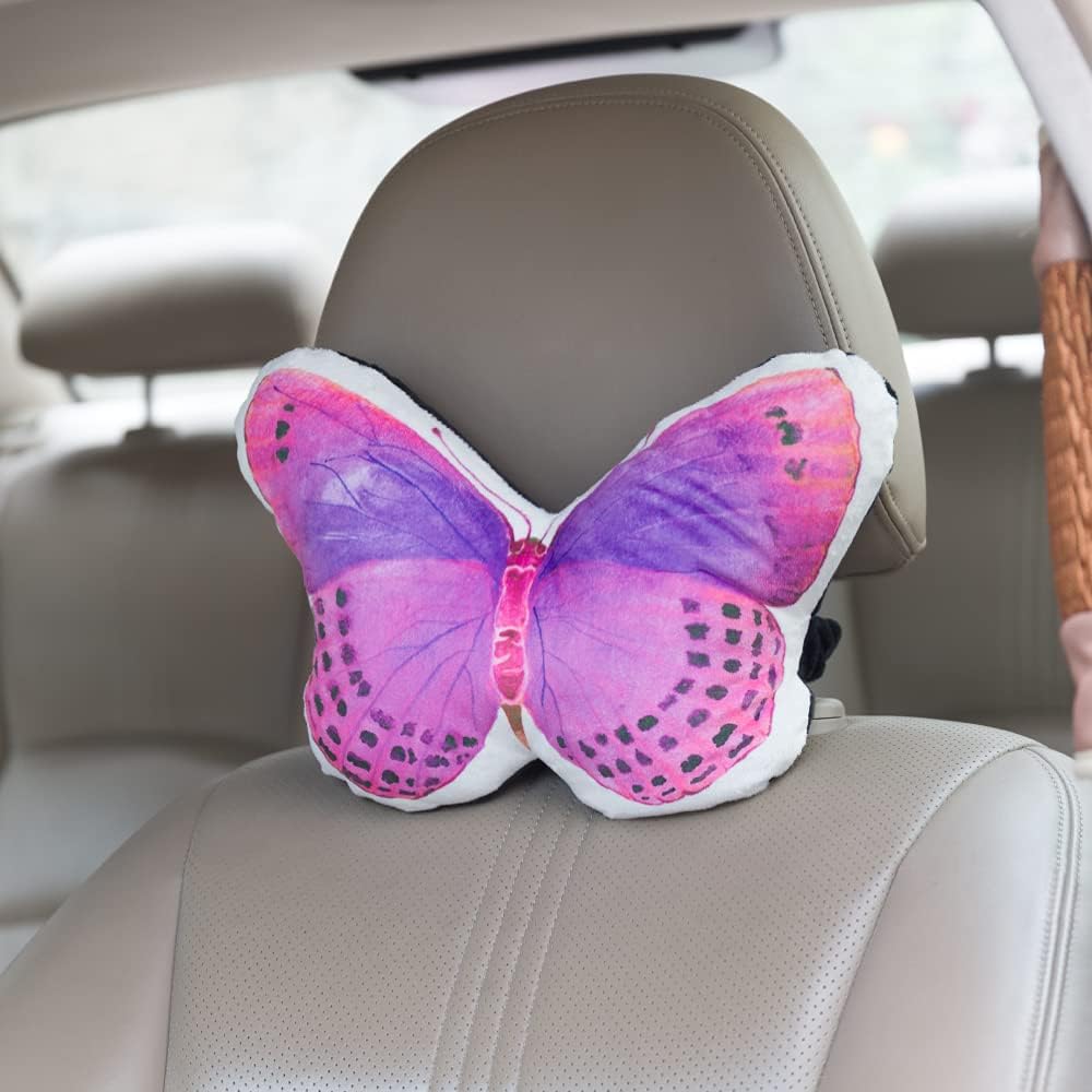 VG|z-neck-pink|3D Butterfly Throw Pillow, Hot Pink