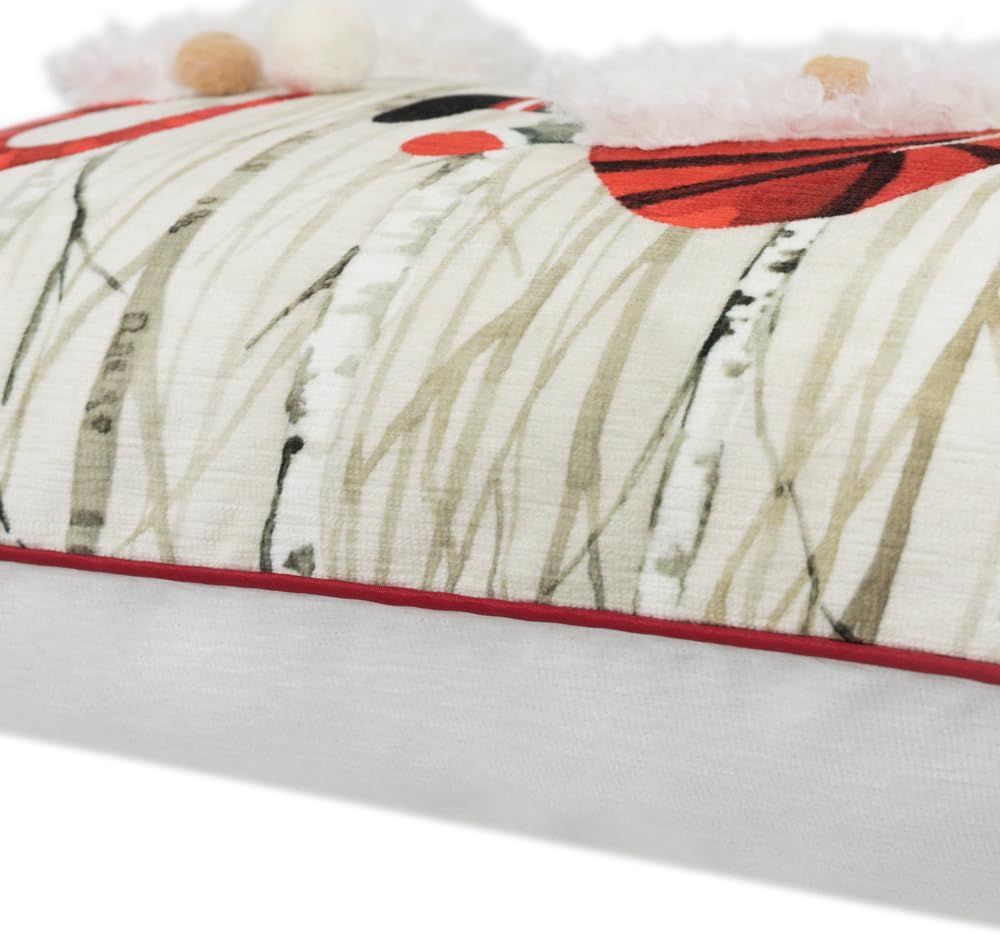 Decorative Christmas Throw Pillow Covers Accent Santa Clause Pillowcases Xmas Decorations for Indoor Couch Bed Living Room Home Holiday Decor