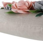 VG|3dflower-e-pink|Decorative 3D Flower Throw Pillow Covers