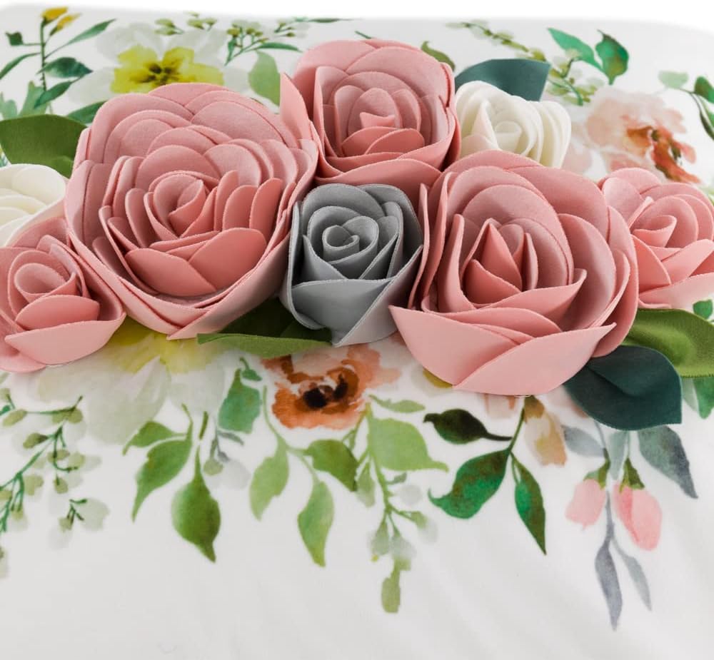 Decorative 3D Flower Throw Pillow Covers