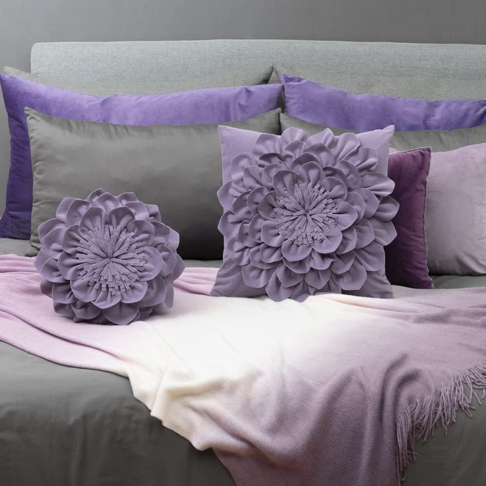 VG|purple|Decorative Throw Pillow with Insert