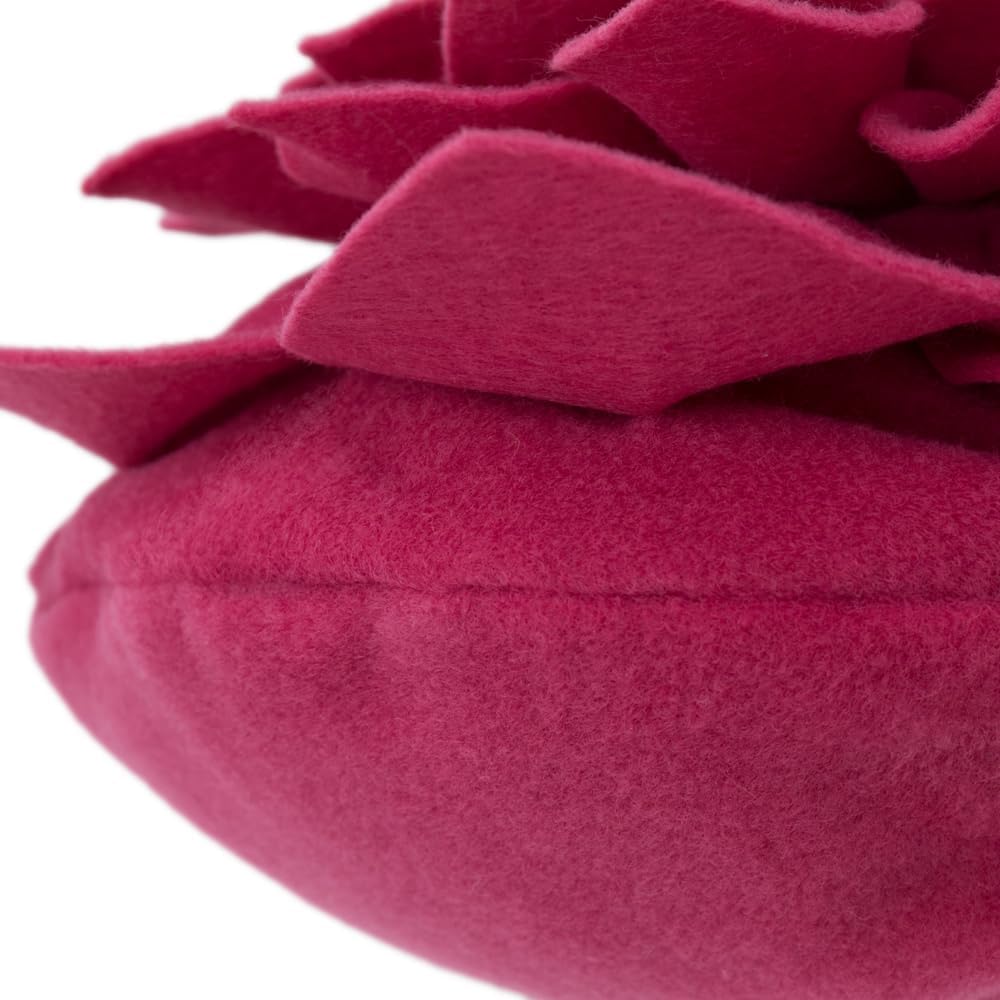 VG|rosered|3D Flower Throw Pillow Decorative Accent Pillow Round Cushion for Sofa Couch Chair Bedroom Home Decor
