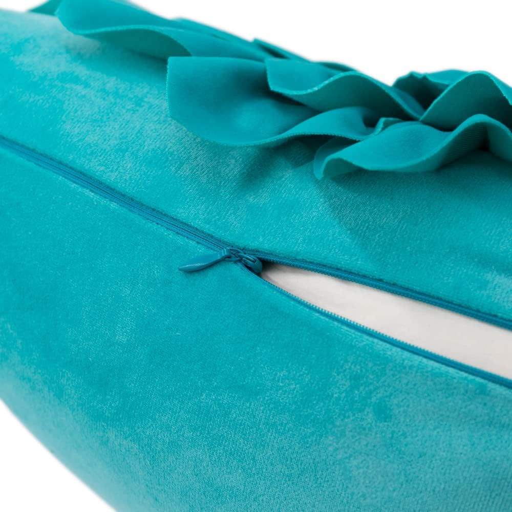 VG|teal|3D Flower Throw Pillow Covers