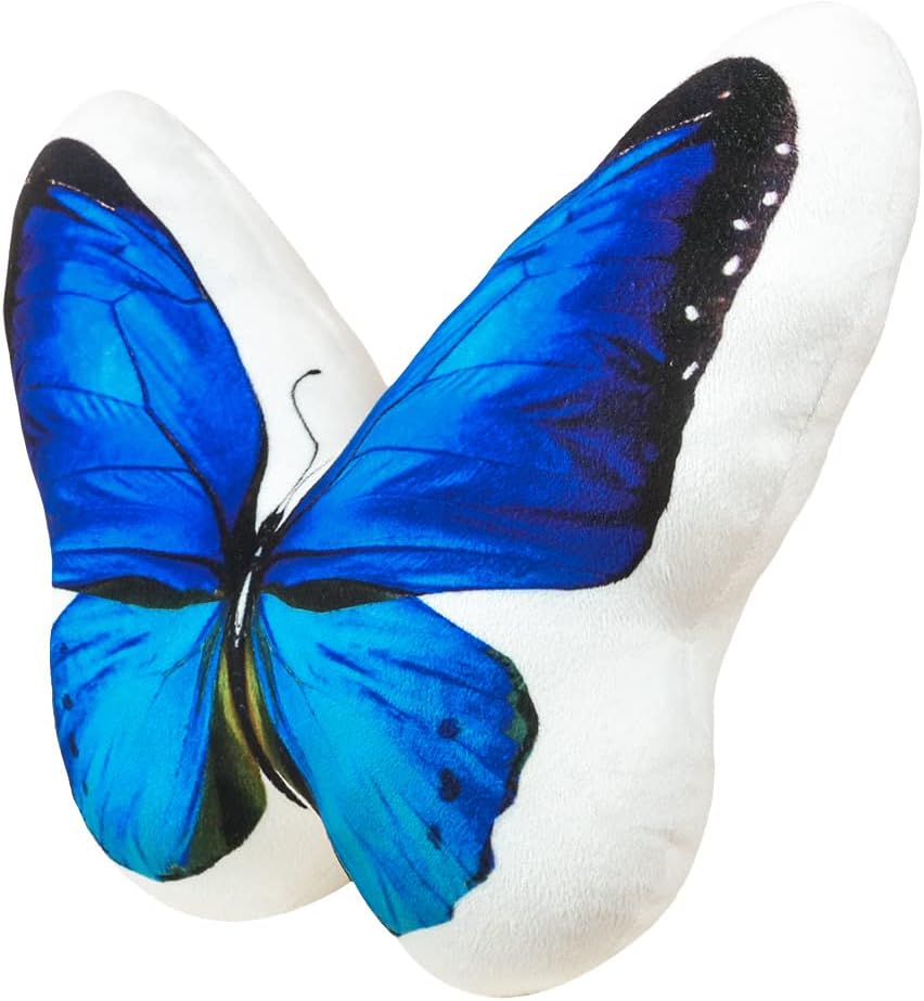VG|blue-butterfly|3D Butterfly Throw Pillow, Hot Pink