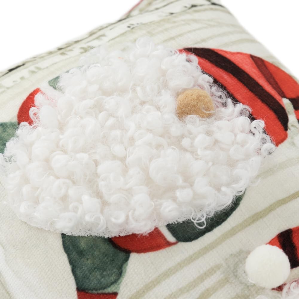 Decorative Christmas Throw Pillow Covers Accent Santa Clause Pillowcases Xmas Decorations for Indoor Couch Bed Living Room Home Holiday Decor