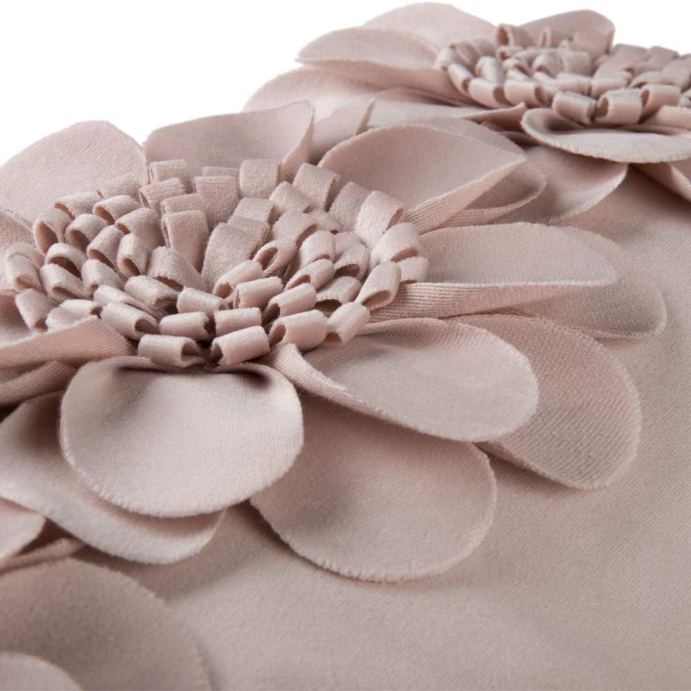 3D Flower Throw Pillow Cover