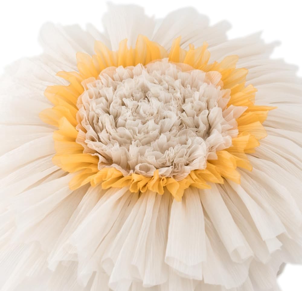 VG|beige|Decorative 3D Flower Shaped Throw Pillow