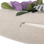 VG|3dflower-b-purple|Decorative 3D Flower Throw Pillow Covers