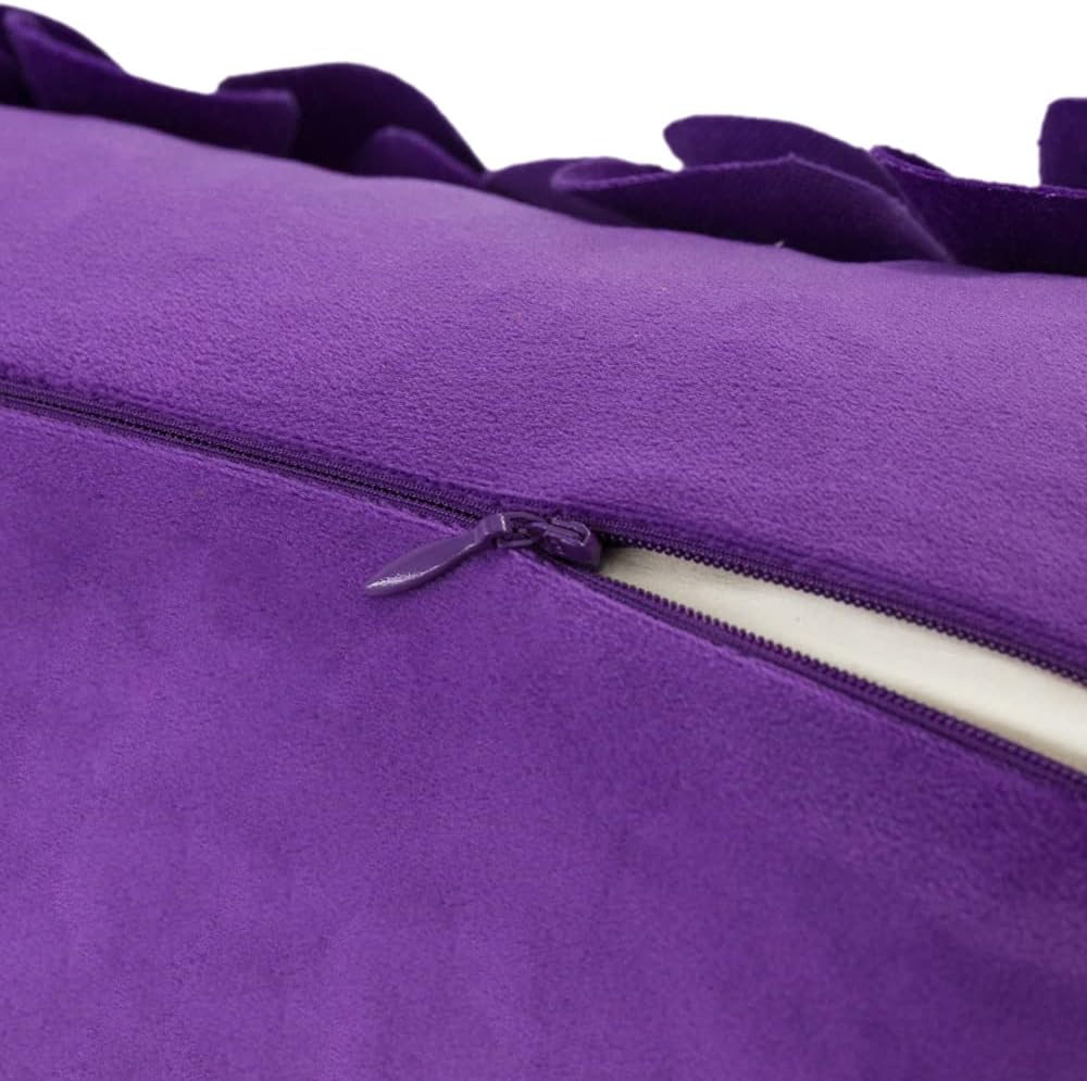 VG|bright-violet|3D Flower Throw Pillow Cover