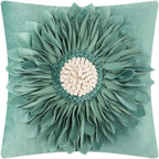 VG|green-dark-green|3D Sunflowers Throw Pillow Cover Wine Red