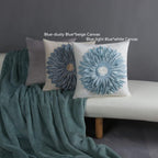 VG|blue-dusty-blue-beige-canvas|3D Sunflowers Throw Pillow Cover Wine Red