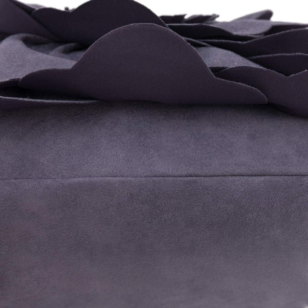 VG|purple|Flower Throw Pillow Cover Decorative Round Pillowcase Floral Cushion for Bed Sofa Couch Car Decor