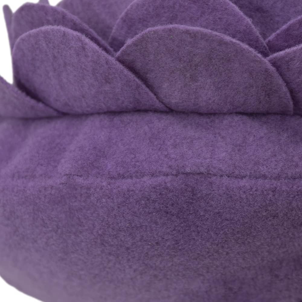 VG|purple|Handmade 3D Flower Throw Pillow Round Cushion