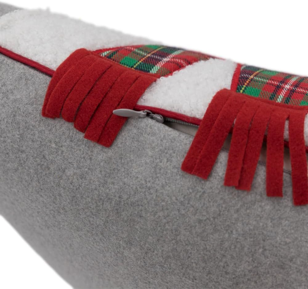 VG|grey-snowman|Christmas Decorative Accent Throw Pillow Case Cushion Cover for Sofa Couch Chair