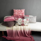 VG|pink-velvet|3D Flower Throw Pillow Cover, Colorful