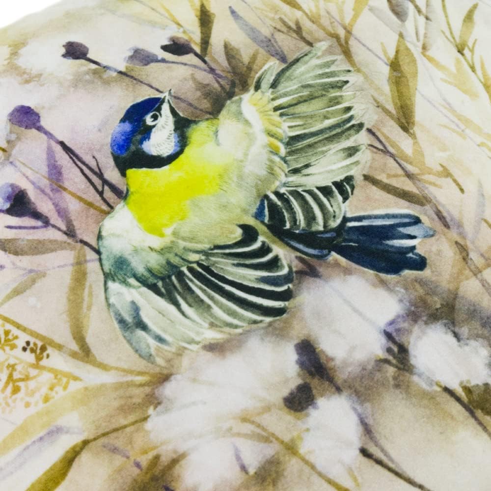 VG|reeds-bird|ove irds Throw Pi ow Cover ue Green