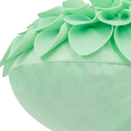 VG|mint|3D Flower Throw Pillow Cover Decorative Round Cushion Floral Accent Pillowcase for Bedroom Living Room Bed Couch Pink Velvet