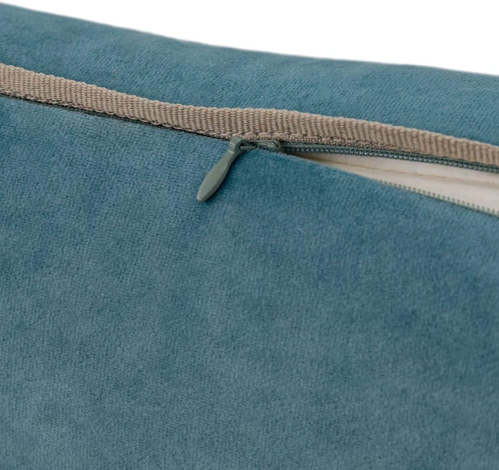 VG|blue-j602-34|Solid Velvet Decorative Throw Pillowcase Luxury Soft Cushion Cover for Sofa Couch Chair Blue