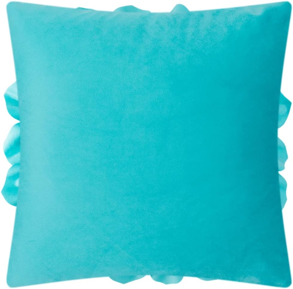 VG|teal|3D Flower Throw Pillow Covers