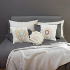 VG|white-beige|3D Sunflowers Throw Pillow Cover Wine Red