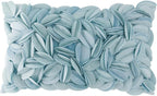 VG|light-blue-velvet|Handmade 3D Floral Throw Pillow Cover