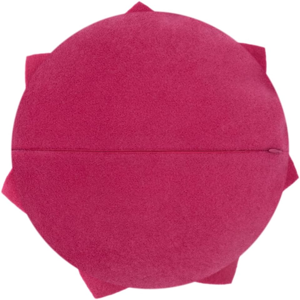 VG|rosered|3D Flower Throw Pillow Decorative Accent Pillow Round Cushion for Sofa Couch Chair Bedroom Home Decor